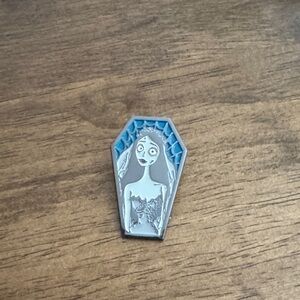 Blue and Gray Coffin-Shaped Pin